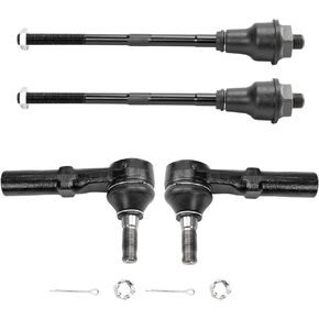 4pcs (2) ES3609+(2) ES3488 Front Inner&Outer Tie Rod End Link for 2001-2013 SUBURBAN 2500,2002-2006 AVALANCHE 2500,2003-2007 H2