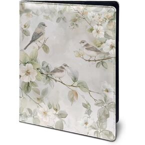Office Folder American Flag Cow Sunflower Print PU Leather Padfolio with A4 Size Clipboard Clip for Business Resume Interview Document Sleeve Binder Folder