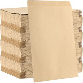 400 Pack 9 x 6 Inches Brown Kraft Envelopes, Ungummed Catalog Envelopes, Open End Envelope for Home, Mailing Documents, Office, Business and School, 120 gsm