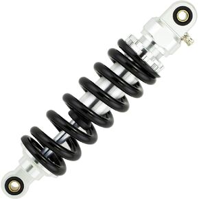 Rear Suspension Shock 280mm Rear Shock Damper Suspension Spring Compatible with Dirt Pit Bike ATV Rear Shock Absorber Spring (Black+Silver)