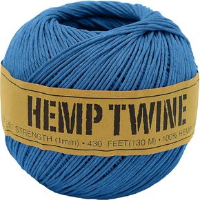 Bean Products Hemp Twine - High Tensile Strength and Durable - Made with 100% Hemp - Perfect for Jewelry, Arts & Crafts, Decoration, Cooking - 1MM, 100G/430 Ft. - 20 lb. Test Strength - Natural