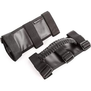 Rugged Ridge | Grab Handle Kit, Paracord, Black/Black | 13505.30 | Fits 1955-2024 Jeep CJ/Wrangler; 2020-2024 Jeep Gladiator