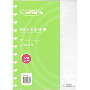 Refills Discbound Notebook Blank Plain White Paper - 7.87" x 10.82" Paper for Custom Discbound Notebook, Planner or Daily Use – 90 GSM Custom Note-Taking System Discbound Inserts – 50 Sheets