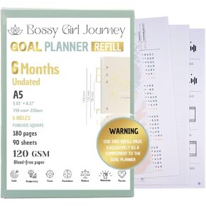 Bossy Girl Journey Goal Planner Refill Sheets