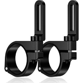2 PCS UTV Light Bar Mounts, Sturdy Aluminium Alloy LED Light Bar Mounting Brackets, 360° Rotating Adjustable UTV Light Bar Clamps Fit on 1.5"/1.75"/1.85"/2"/2.1" Roll Bars