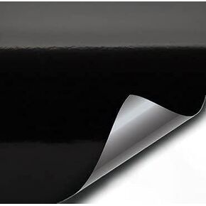 VViViD Gloss Black Vinyl Wrap Adhesive Film Air Release Decal Sheet (2ft x 5ft)