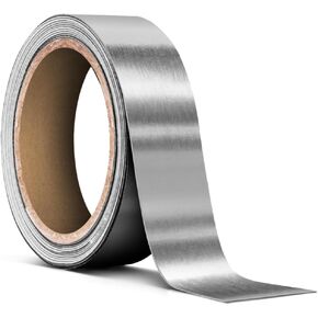 VViViD+ Brushed Chrome Air-Release Vinyl Adhesive Tape Roll 1" x 25ft