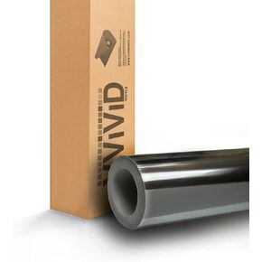 VViViD Standard Gloss Chrome Black Vinyl Wrap Adhesive Film 0.5ft x 5ft Inches Roll Air Release DIY Decal Sheet