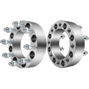 ECCPP 2X 2 inch 8 Lug Wheel Spacers Adapters 8x6.5 to 8x6.5 with 9/16 Thread 126.15mm for Dodge Ram 2500 3500 1994-2011 | for F250 F350 1988-1998| for Ford E-250 Econoline 1978-2002