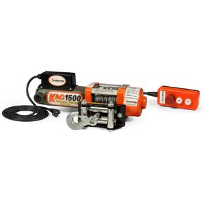 Keeper KAC15042 110/120V AC Electric Winch with Hand Held Remote and 1500 lb. Capacity