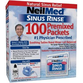 Neilmed Sinus Rinse Refill Packets, 100 Ct ( Package may vary)