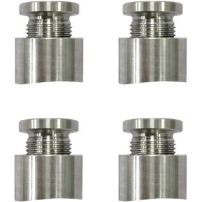 O2 Sensor Oxygen Sensor Mounting Bungs and Plugs M18 X 1.5 Thread Stainless Steel Notched Style(4 Bungs/4 Plugs)