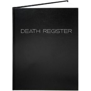 BookFactory Death Register/Death Record Book/Death Registration Logbook - Hardbound, Section Sewn, 300 Pages, 8 7/8" x 11" (REG-300-7CS-A(Death-Register))