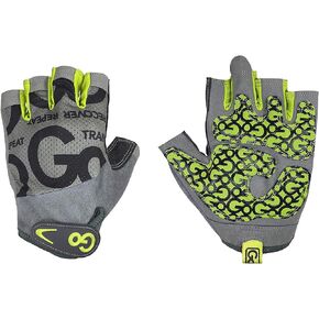 GoFit GF-WGTC-M/GR Women's Pro Trainer Gloves with Padded Go-Tac Palm (Green/Medium)