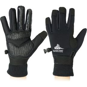 Gel Padded Thermal Gloves (1 Pair) with Wrist Straps, for Ice Figure Skating Skiing Snowboarding Winter Sports, Water Resistance Warm Flexible, Kids Adults Men & Women