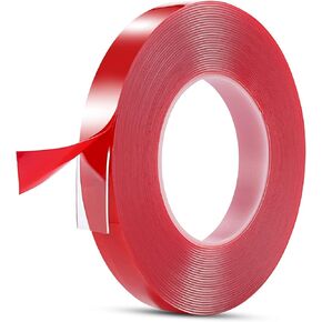 Gdrtwwh شريط مزدوج الجوانب عالي التحمل، شريط مزدوج الجوانب شريط تثبيت قوي للسيارة والدراجات النارية والمنزل وتركيب الصور على الحائط (3 لفات، 1/5 × 393 بوصة) in Kuwait