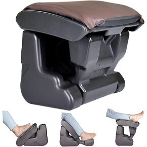 Scalebeard Under Desk Footrest Ergonomic Footrest Angle Height Adjustable Foot Rest with 3 Functional Modes & Massage,Max 120 Pounds Load for Office,Under Desk,Car,Home (Brown) in Kuwait