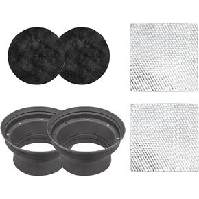 RECOIL Foldable Silicone 6.5" Car Speaker Baffle Kits with Egg Crate Foam and Sound Damping Speaker Kit Two 10" x 10" Pieces, for Sound Quality Improvement and Speaker Protection, One Pair