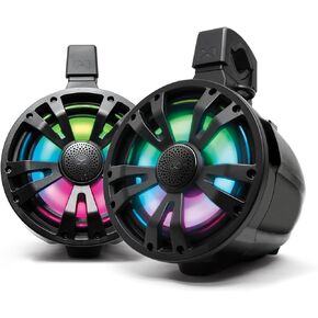 T8 ExtremeTower Powersports Marine Waterproof Sealed 8-inch 2-Way Wired Passive Speakers 2-pc Set – Black