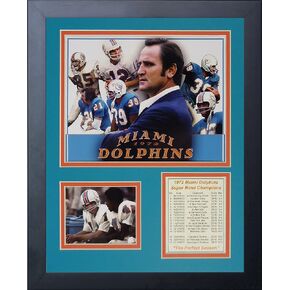 Legends Never Die 1972 Miami Dolphins Framed Photo Collage, 11x14-Inch, Black