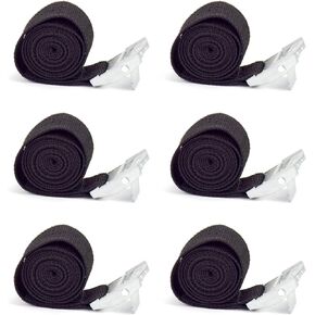 2 Ft x 1 in Reusable Tie Down Strap Adjustable Cam Buckle Lashing Straps for Bike Kayak Luggage Roof Rails Ladder 6 Pcs