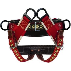 Weaver Leather WLC 160 Saddle with 2" Nylon Leg Straps,Brown/Red
