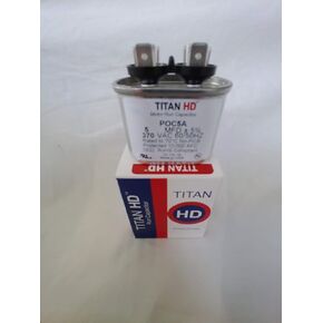 Packard POC5A Titan HD Run Capacitor 5 MFD 370V Oval