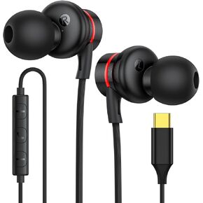 USB C Headphones,USB Type C Earphones Wired Earbuds Magnetic Noise Canceling in-Ear Headset with Microphone for iPhone 15 Pro Max Plus,iPad Pro,Samsung Galaxy S23 S22 S21 S20,Note 10 20,Pixel 5 4 3XL in Saudi Arabia