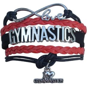 Gymnastics Bracelet, Gymnastics Jewelry, Infinity Love Charm Bracelet for Gymnasts