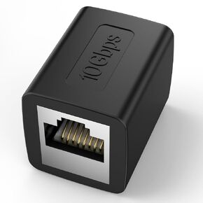 مقرنة RJ45 من أنثى إلى أنثى بسرعة 10 جيجابت في الثانية، موسع إيثرنت عالي السرعة لمسافة 328 قدمًا لكابل إيثرنت Cat 8 Cat 7 Cat 6 Cat 5 في خط أنثى إلى أنثى