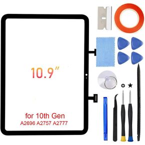 لأجهزة iPad 10 الجيل من مجموعات الزجاج التي تعمل باللمس، لجهاز iPad 10th Generation 2022 Model A2696 A2757 A2777 10.9 بوصة، مجموعات إصلاح كاملة + مثبتة مسبقًا (ليست LCD) in Kuwait