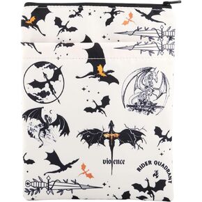 Romantasy Dark Academia Dragons Book Sleeve Romantasy Dragons Gifts Dragon Riders Book Gifts YA Fantasy Book Cover Dragons Lover Book Gifts (vioence)