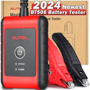جهاز اختبار بطارية Autel MaxiBAS BT506، جهاز اختبار حمل البطارية 6V 12V 100-2000CCA، التوصيل التكيفي عالي الدقة، أداة تحليل النظام الكهربائي لتحريك السيارات وشحنها، تحديثات مجانية مدى الحياة