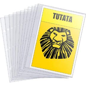 Page Protectors for Broadway Play Programs and Theater Programs, 50 Sheet Protectors Fit The Older 6 x 9 Brochures, Heavy-Duty, 50 Pack