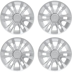 Golf Cart Hubcaps 8 inch, Universal Wheel Covers Hub Caps for Club Car, EZGo, Yamaha Golf Buggies Size 8" (Set of 4 Silver)…