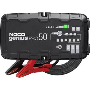 noco geniuspro50، شاحن بطارية السيارة الذكية 50a، 6v، 12v و 24v شاحن السيارات المحمولة، صيانة البطارية، شاحن هزيلة ومزيل الكبريت لبطاريات agm، الليثيوم، البحرية، القوارب والدورة العميقة