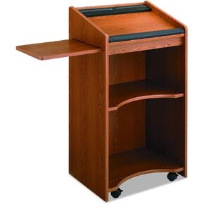 Safco Products 8918MH Executive Mobile Lectern, Mahogany