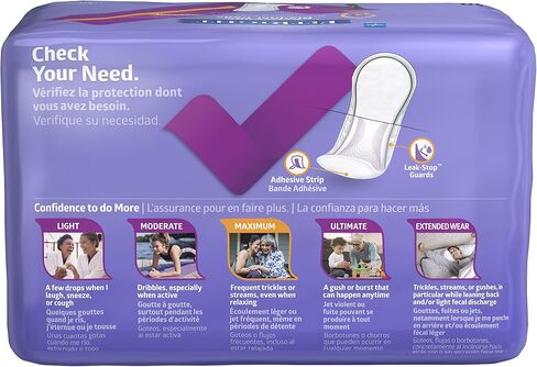 FitRight Incontinence Bladder Control Pads, Maximum Absorbency, 5.5" x 13.75", 10 Count in Saudi Arabia