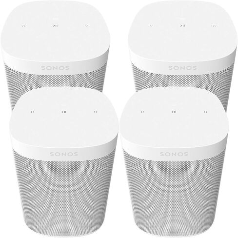 مجموعة مكونة من أربع غرف Sonos One SL (أبيض) (متجددة) in Saudi Arabia