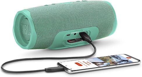 JBL Charge 4 Portable Waterproof Wireless Bluetooth Speaker - Black (Renewed) in Saudi Arabia