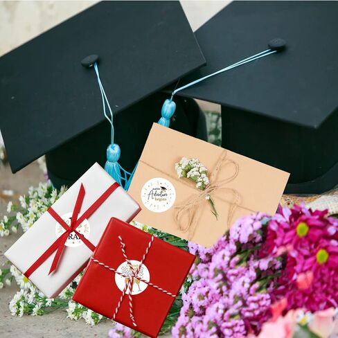 360PCS Graduation Round Stickers, Class of 2023 Graduation Gift Tags Grad Congrats Stickers, Black and Gold Graduation Envelope Seals Candy Stickers, Graduation for Kids in Saudi Arabia