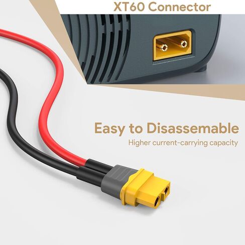 كابل XT60 Conncter مع مشبك بطارية تيار مستمر 12 فولت، مشبك بطارية لمحطة الطاقة والمزيد [12AWG / 3.2FT] in Saudi Arabia