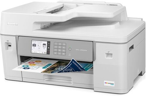 طابعة Brother MFC-J6555DW INKvestment Tank الملونة النافثة للحبر الكل في واحد مع ما يصل إلى عام واحد من الحبر الموجود في الصندوق 1 و11 بوصة × 17 بوصة وقدرات الطباعة والنسخ والمسح الضوئي والفاكس in Saudi Arabia