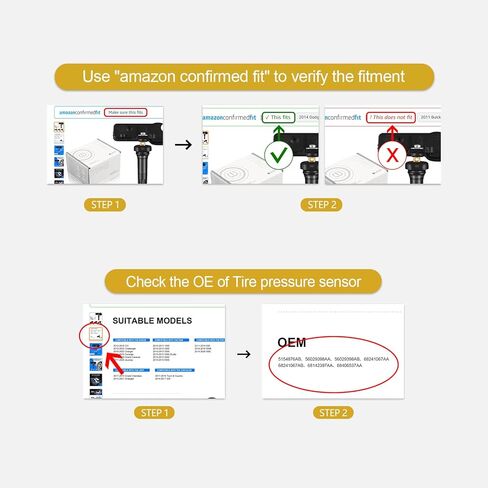 مستشعر TPMS متوافق مع جيب جراند شيروكي دودج تشالنجر تشارجر رام 1500 كرايسلر فيات 500، مستشعر ضغط الإطارات يستبدل # 56029398AA، 56029398AB، 68241067AA، 68241067AB 433 ميجا هرتز in Kuwait