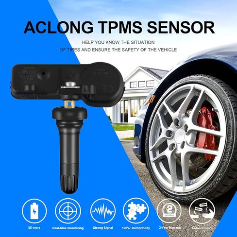 مستشعر TPMS متوافق مع جيب جراند شيروكي دودج تشالنجر تشارجر رام 1500 كرايسلر فيات 500، مستشعر ضغط الإطارات يستبدل # 56029398AA، 56029398AB، 68241067AA، 68241067AB 433 ميجا هرتز in Kuwait