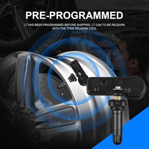 مستشعر TPMS متوافق مع جيب جراند شيروكي دودج تشالنجر تشارجر رام 1500 كرايسلر فيات 500، مستشعر ضغط الإطارات يستبدل # 56029398AA، 56029398AB، 68241067AA، 68241067AB 433 ميجا هرتز in Kuwait