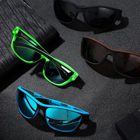 4 Pieces Polarized Sports Sunglasses for Men Driving Cycling Fishing Sun Glasses Men Sports with UV Protection in Saudi Arabia