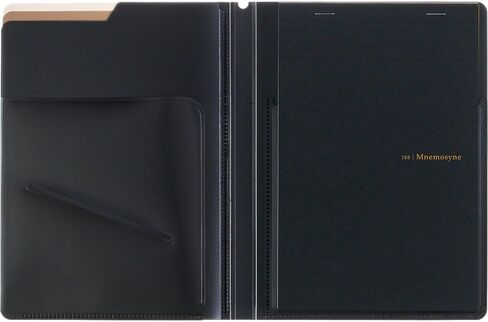 Maruman Mnemosyne Notepad & Holder with 5 Pockets A5 Black HN188FA and 1 Refillable Hardcover A5 Grid Notepad N188A - Value Set in Saudi Arabia
