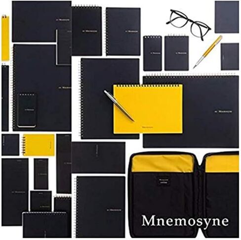 Maruman Mnemosyne Notepad & Holder with 5 Pockets A5 Black HN188FA and 1 Refillable Hardcover A5 Grid Notepad N188A - Value Set in Saudi Arabia