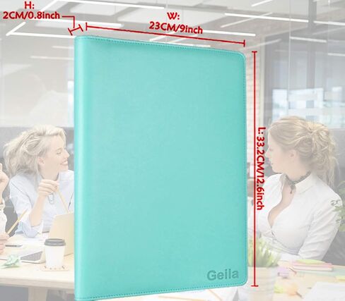 مجلد محفظة Padfolio باللون الذهبي الوردي مع قلم - محفظة استئناف من جلد البولي يوريثان من Geila كهدية عيد الميلاد - منظم للمقابلات/الوثائق القانونية وحامل بطاقات العمل لمؤتمر مكتب مدرسة الأعمال in Kuwait